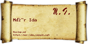 Mór Ida névjegykártya
